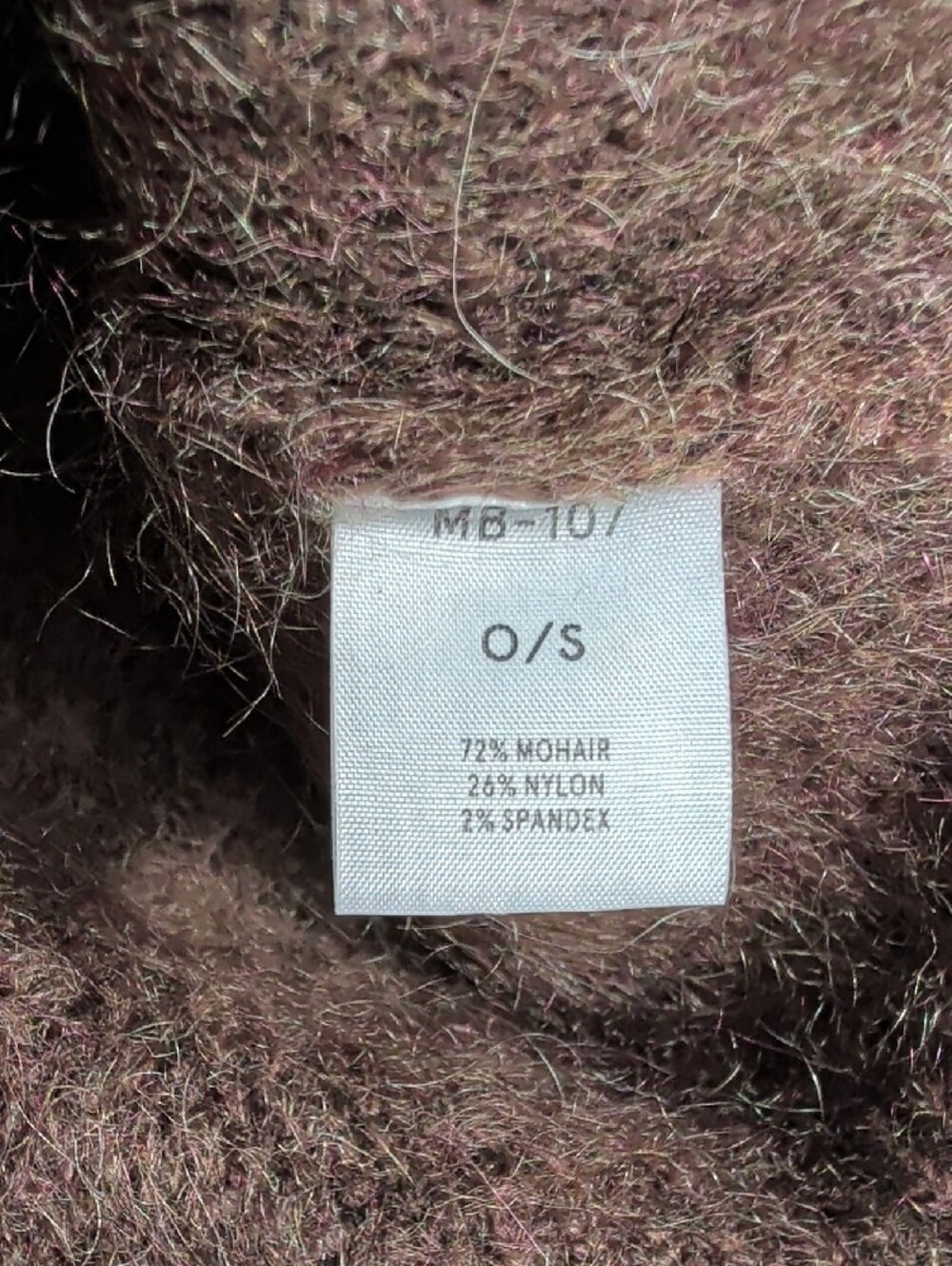 Kerisma Brown Mohair Sleeveless Turtleneck Sweater Vest Fuzzy OS Fall Autumn MED - Picture 11 of 16